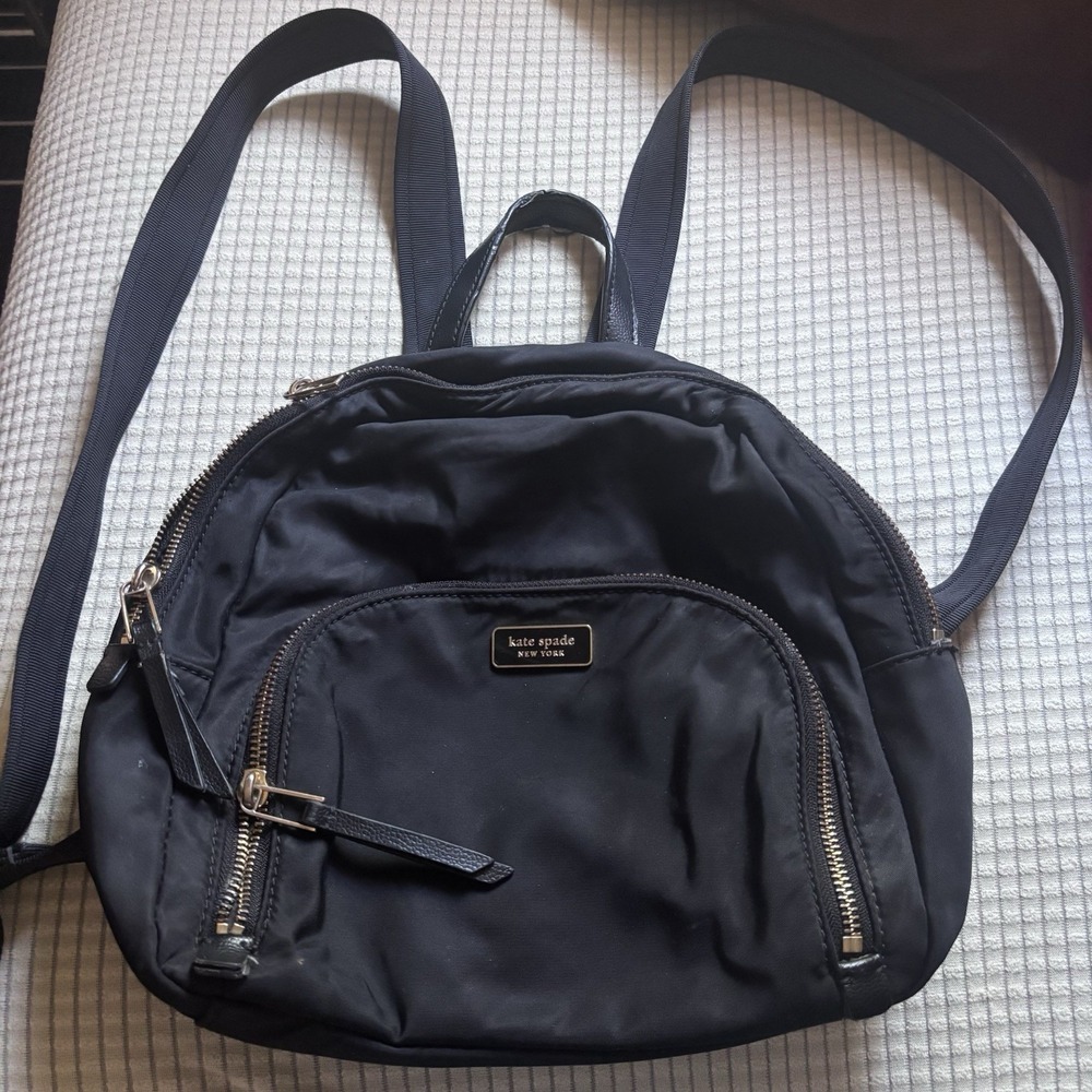 Kate Spade Black Nylon Dawn Medium Backpack